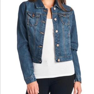 Medium-Dark wash jean jacket